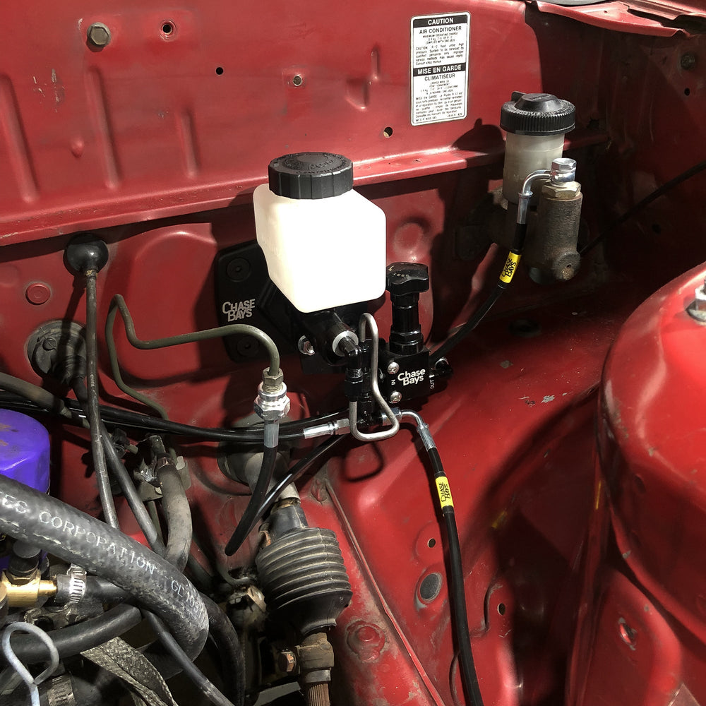 Chase Bays 85-92 Mazda RX-7 FC Single Piston Brake Booster Delete Brake Line Relocation