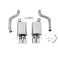 Axle-Back Exhaust System Fits 2005-2008 C6 Corvette, 304 Stainless Steel Axle-Back, 3-Inch Exhaust W, Dual Mode (Npp) Muffler Hooker BlackHeart