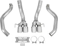 Axle-Back Exhaust System 2009-2013 C6 Corvette Axle-Back 3 Inch Exhaust System Without Mufflers, 304 Ss Hooker BlackHeart