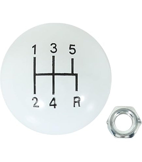 CLASSIC 6-SPD KNOB 12MMx1.25 WHT