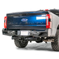 23C F250/F350 VENGEANCE REAR BUMPER WITH SENSOR COMPATIBILITY MATTE BLACK POWDERCOAT