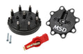 Black Distributor Cap/Rotor Kit, MSD/Ford V8 Tfi Black Distributor Cap / Cap And Rotor Kit MSD Ignition