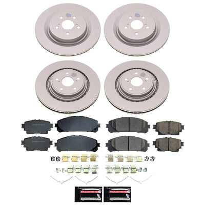 Power Stop 20-22 Toyota Highlander Front and Rear Z17 Coated Brake Kit