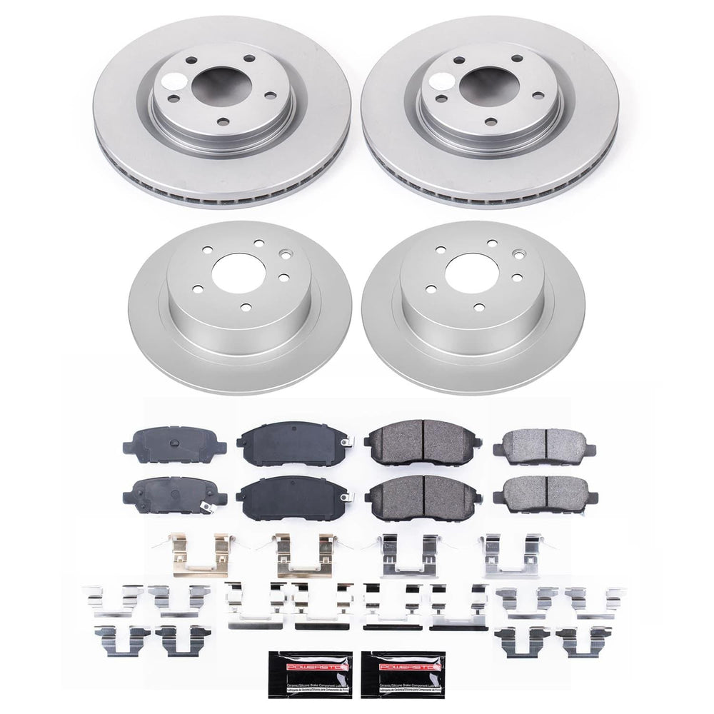 Power Stop 11-17 Nissan Juke Front and Rear Z17 Coated Brake Kit