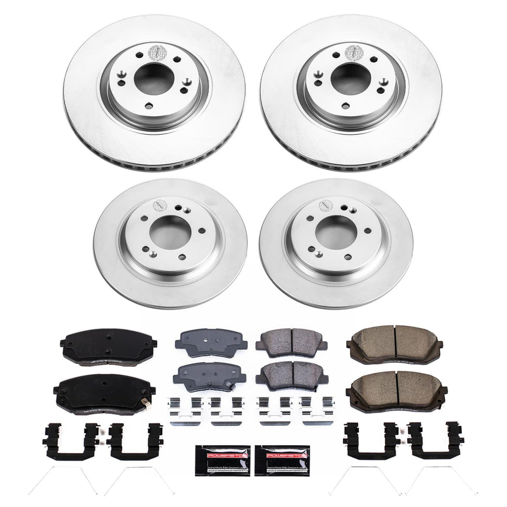 Power Stop 2020 Kia Optima Front and Rear Z17 Coated Brake Kit