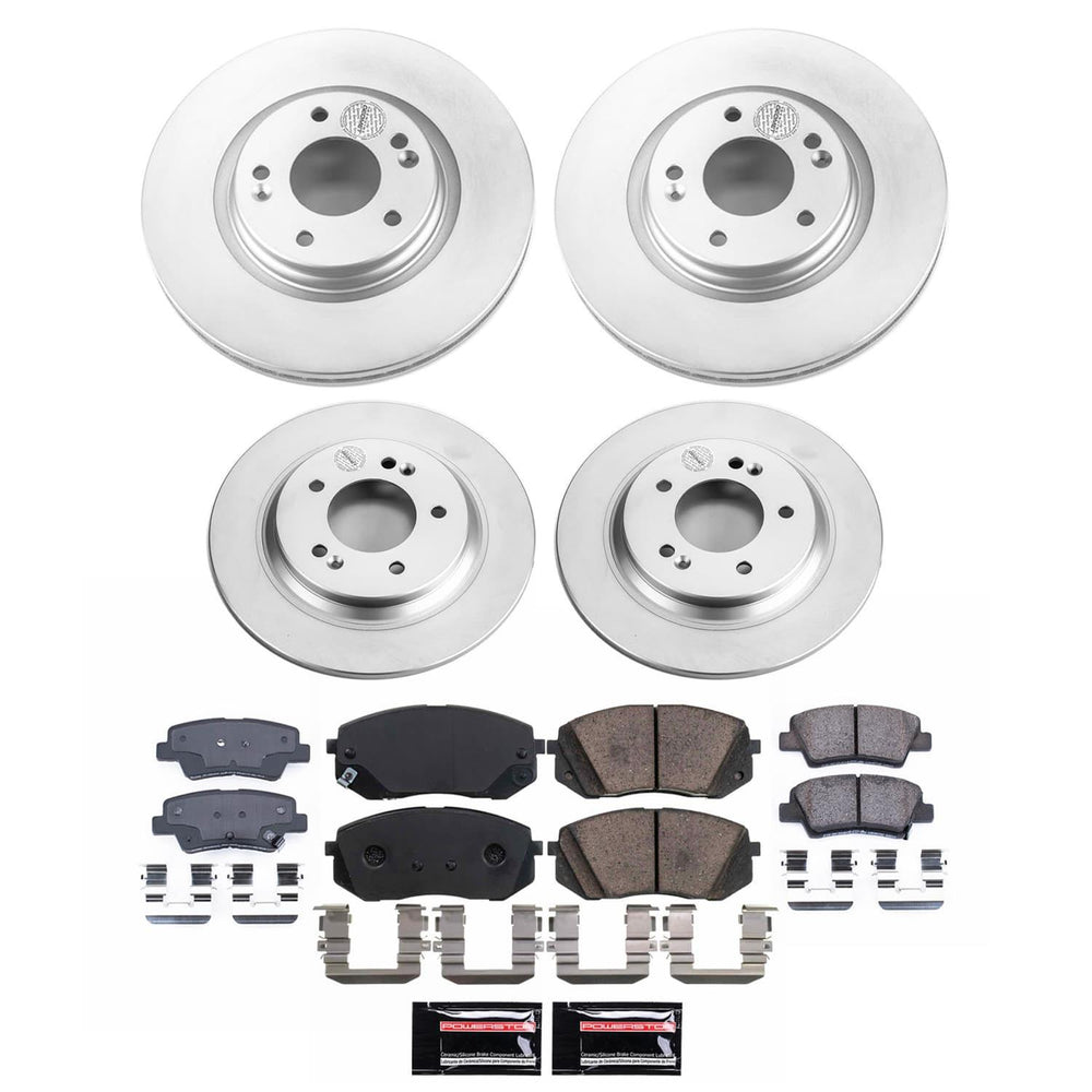 Power Stop 2020 Kia Optima Front and Rear Z17 Coated Brake Kit