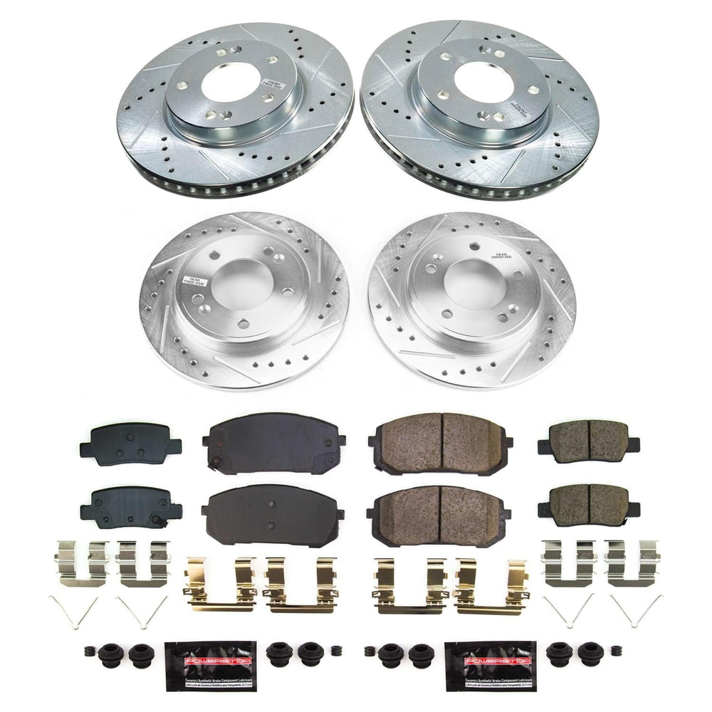 Power Stop 21-23 Hyundai Elantra Front and Rear Z23 Evolution Brake Kit
