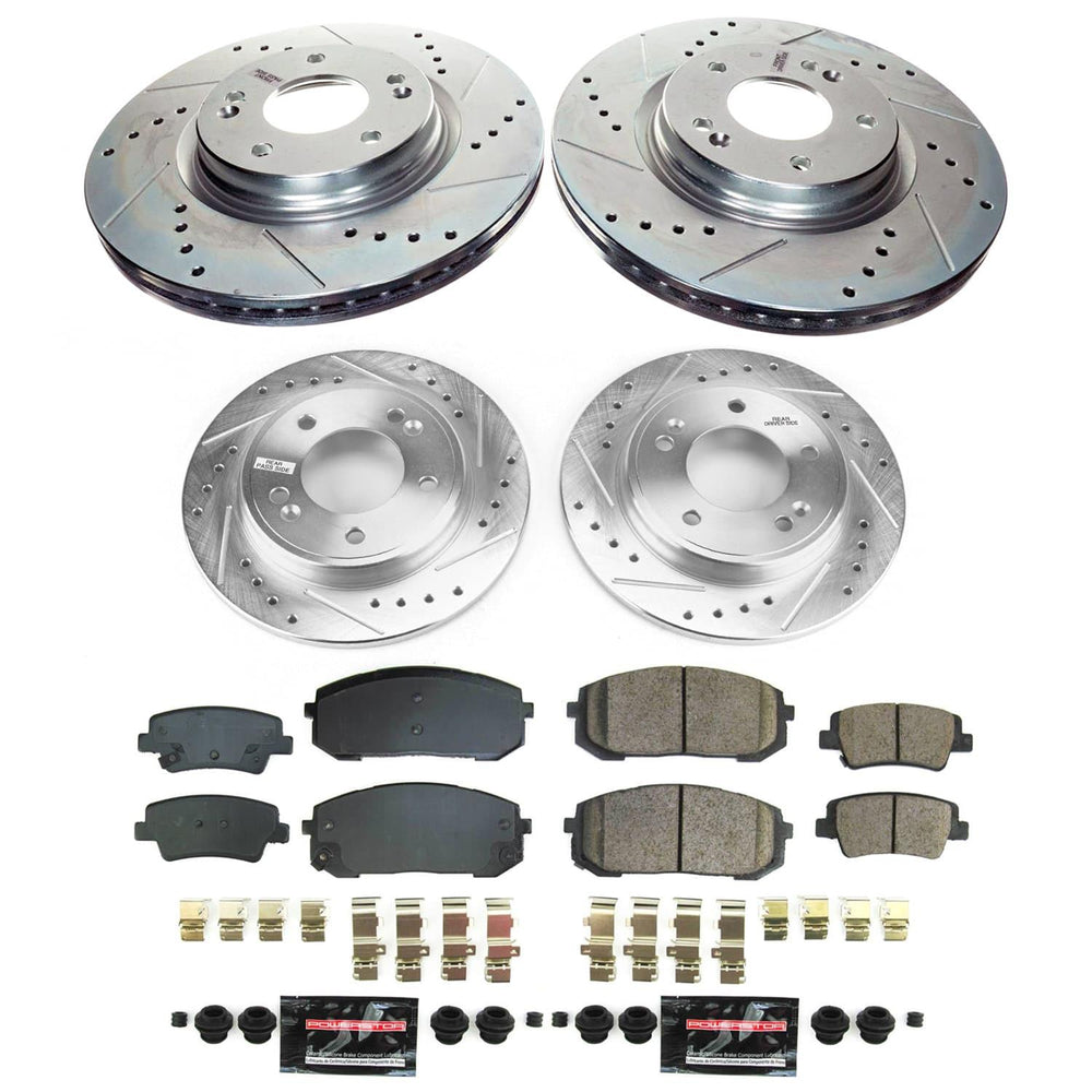 Power Stop 21-23 Hyundai Elantra Front and Rear Z23 Evolution Brake Kit