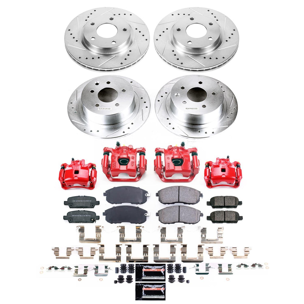 Power Stop 2019 Nissan Sentra Front and Rear Z23 Evolution Kit w/Calipers