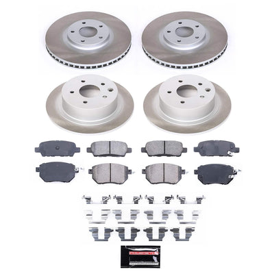 Power Stop 05-06 Nissan Altima Front and Rear Semi-Coated Rotor Kit