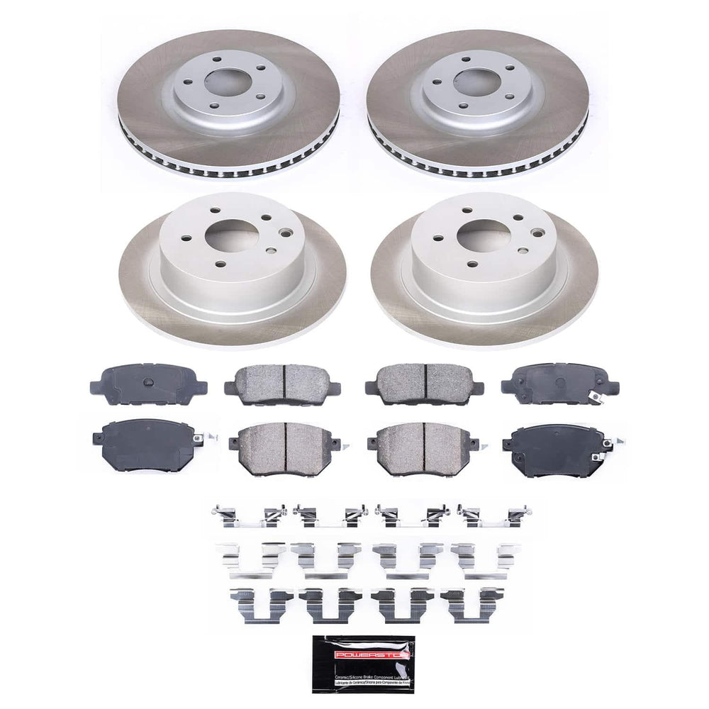 Power Stop 05-06 Nissan Altima Front and Rear Semi-Coated Rotor Kit