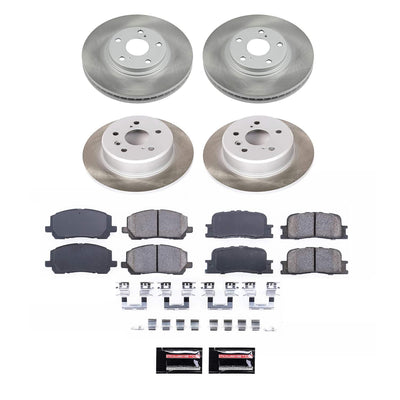 Power Stop 01-03 Toyota Highlander Front and Rear Semi-Coated Rotor Kit
