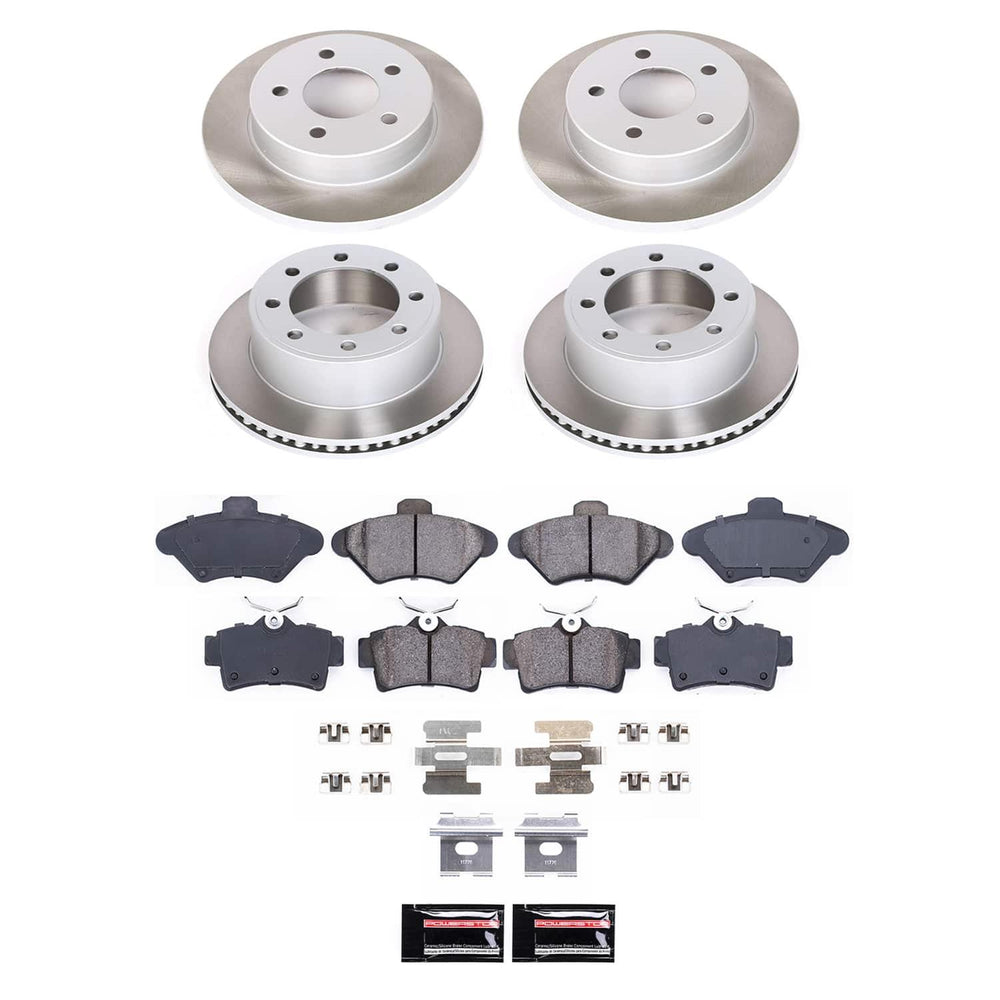 Power Stop 94-98 Ford Mustang Front and Rear Semi-Coated Rotor Kit