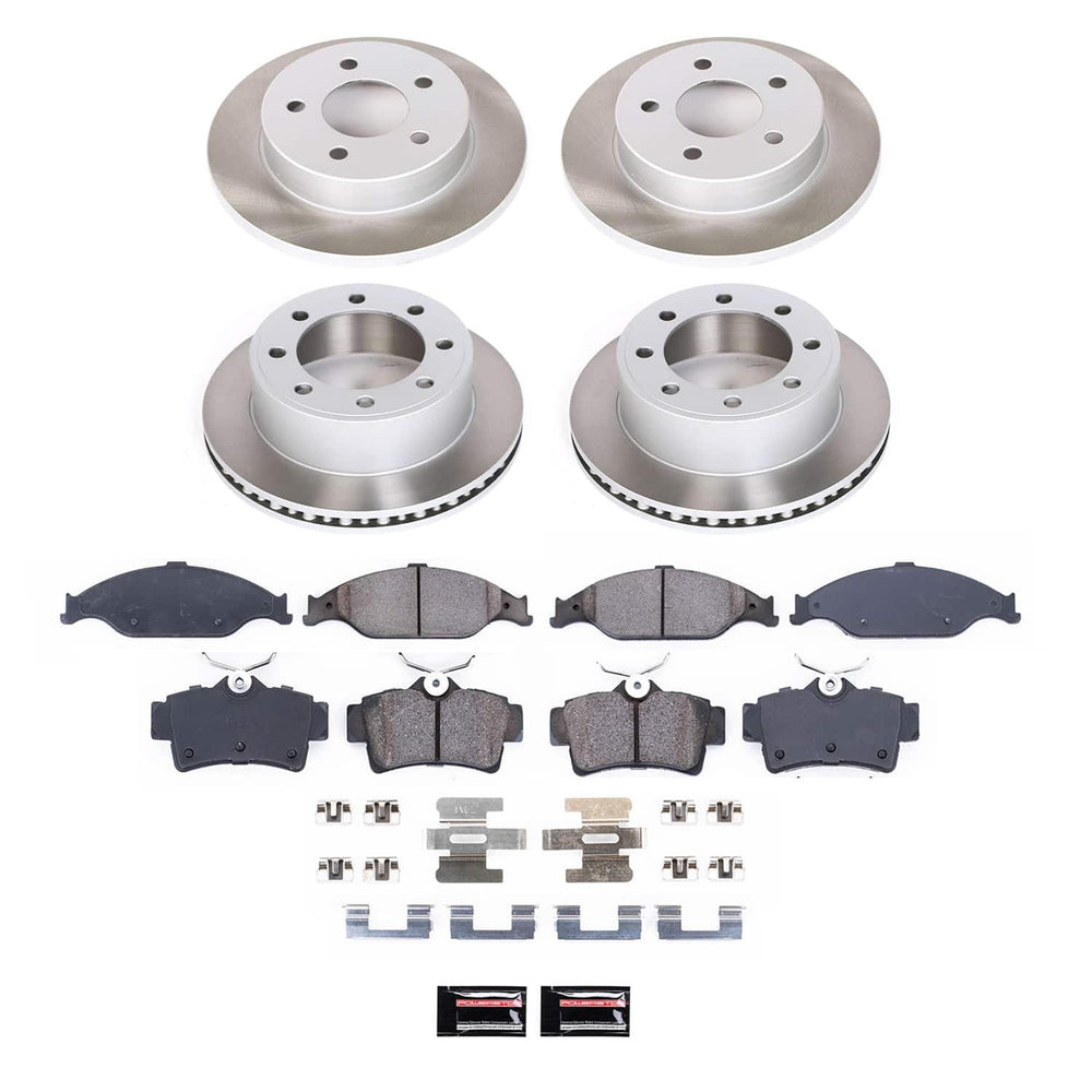 Power Stop 99-04 Ford Mustang Front and Rear Semi-Coated Rotor Kit