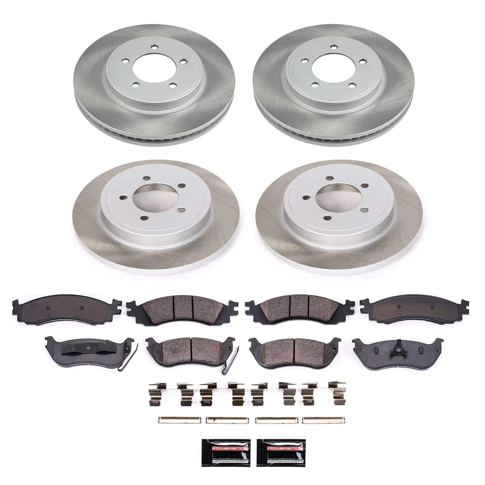 Power Stop 06-10 Ford Explorer Front and Rear Semi-Coated Rotor Kit