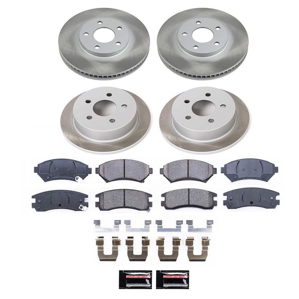 Power Stop 00-05 Chevrolet Impala Front and Rear Semi-Coated Rotor Kit