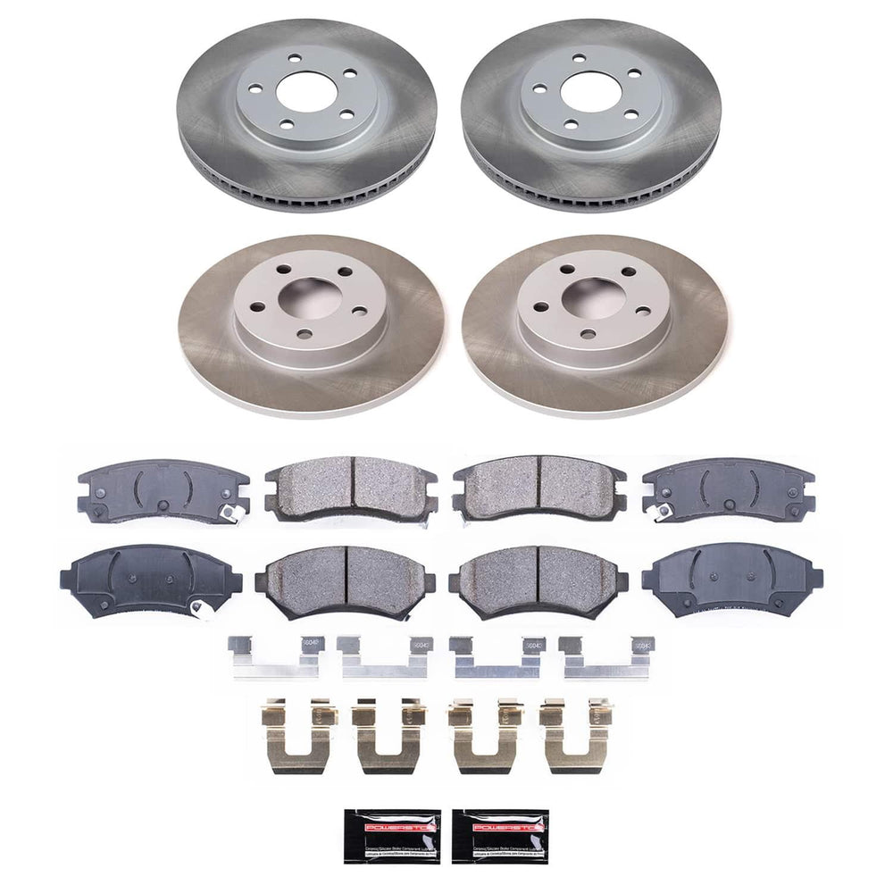 Power Stop 03-05 Buick Park Avenue Front and Rear Semi-Coated Rotor Kit