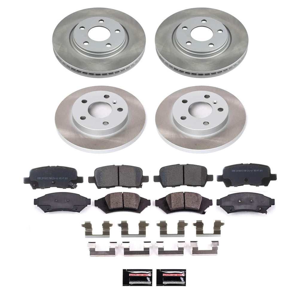 Power Stop 2004 Pontiac Grand Prix Front and Rear Semi-Coated Rotor Kit