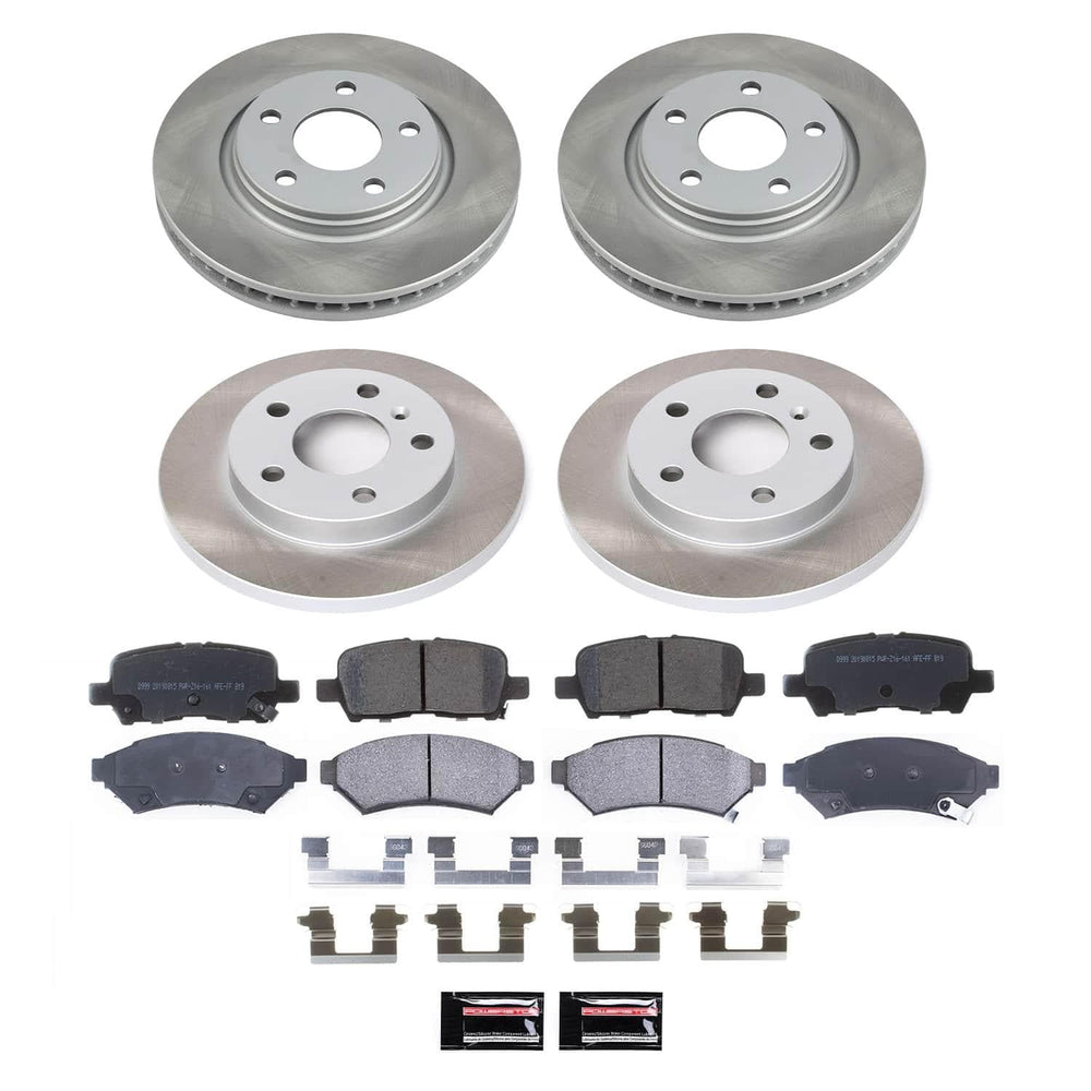 Power Stop 05-09 Buick Allure Front and Rear Semi-Coated Rotor Kit