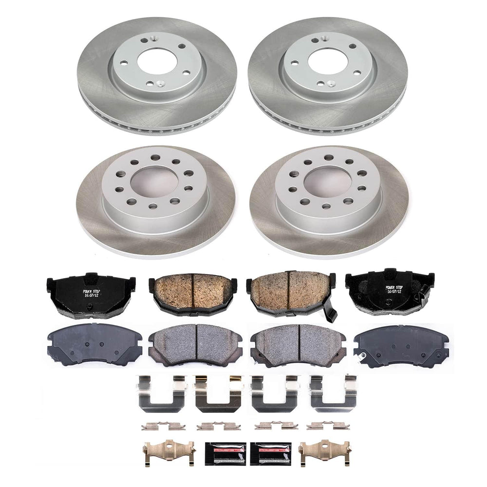 Power Stop 03-08 Hyundai Tiburon Front and Rear Semi-Coated Rotor Kit