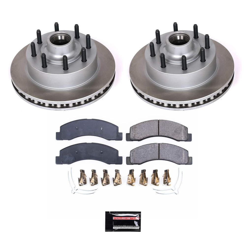 Power Stop 99-02 Ford F-350 Super Duty Front Semi-Coated Rotor Kit