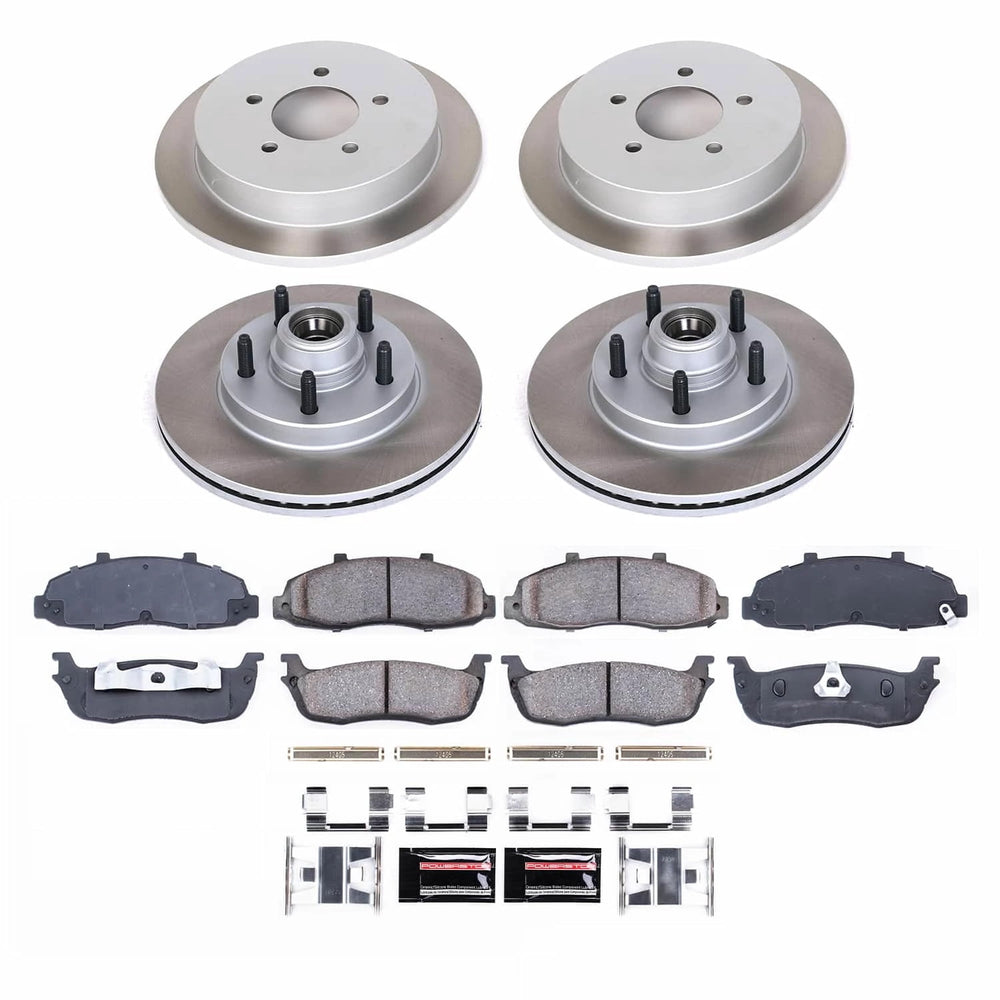 Power Stop 00-03 Ford F-150 Front and Rear Semi-Coated Rotor Kit