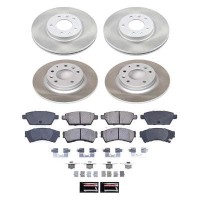 Power Stop 06-12 Ford Fusion Front and Rear Semi-Coated Rotor Kit