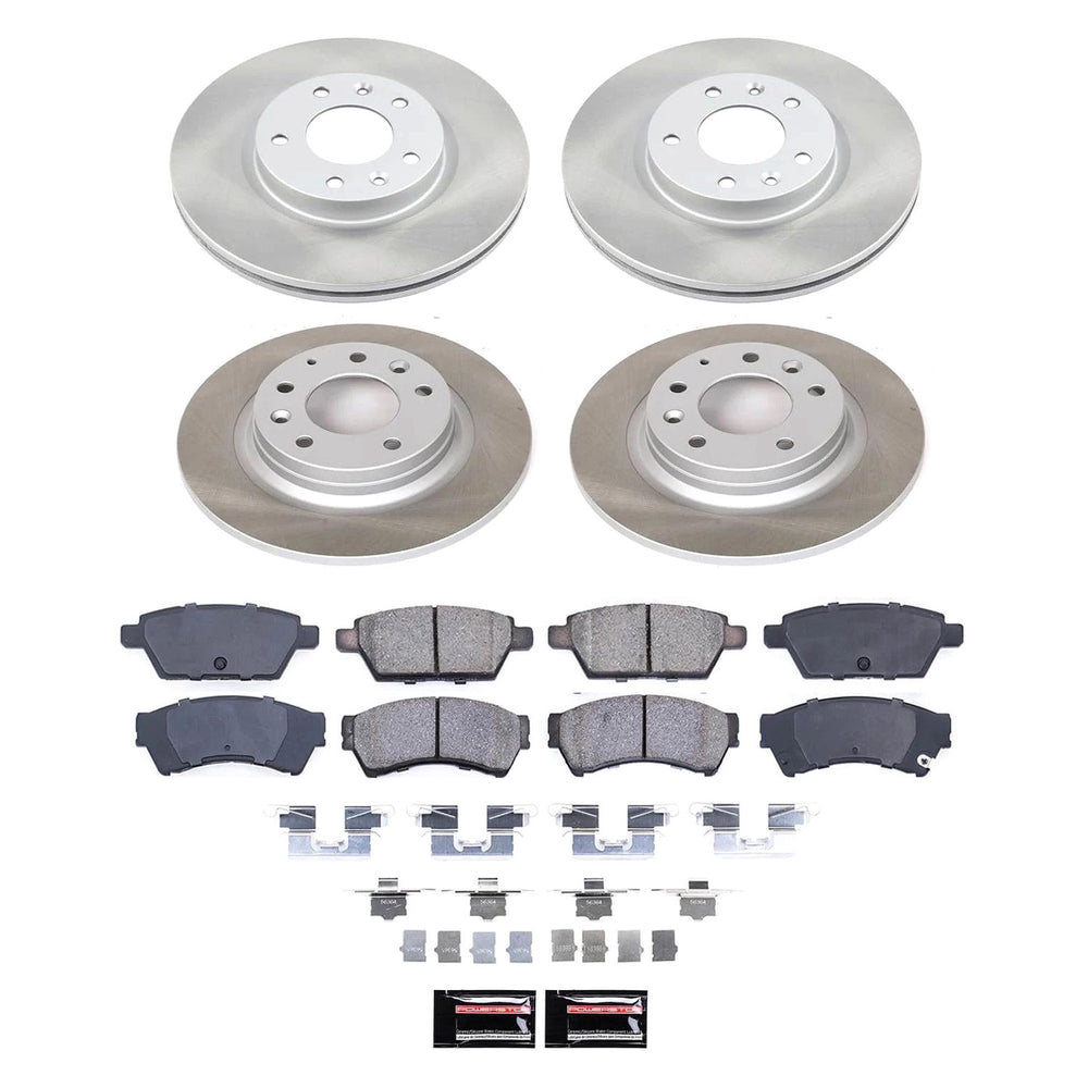 Power Stop 06-12 Ford Fusion Front and Rear Semi-Coated Rotor Kit