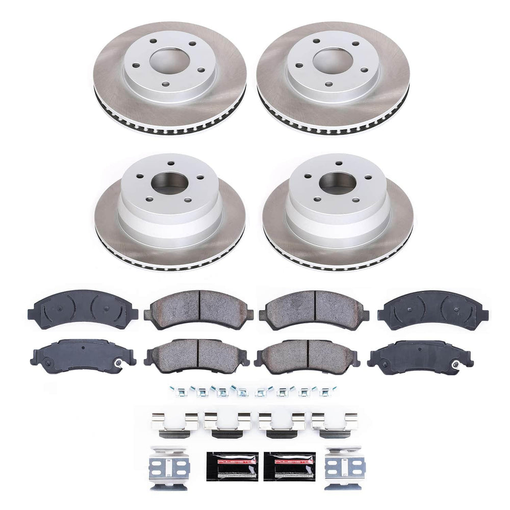 Power Stop 97-05 Chevrolet Blazer Front and Rear Semi-Coated Rotor Kit