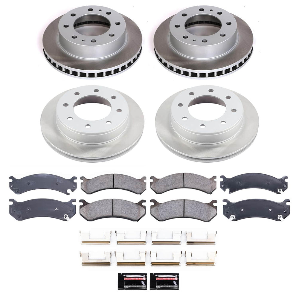 Power Stop 01-03 Chevrolet Silverado 1500 HD Front and Rear Semi-Coated Rotor Kit