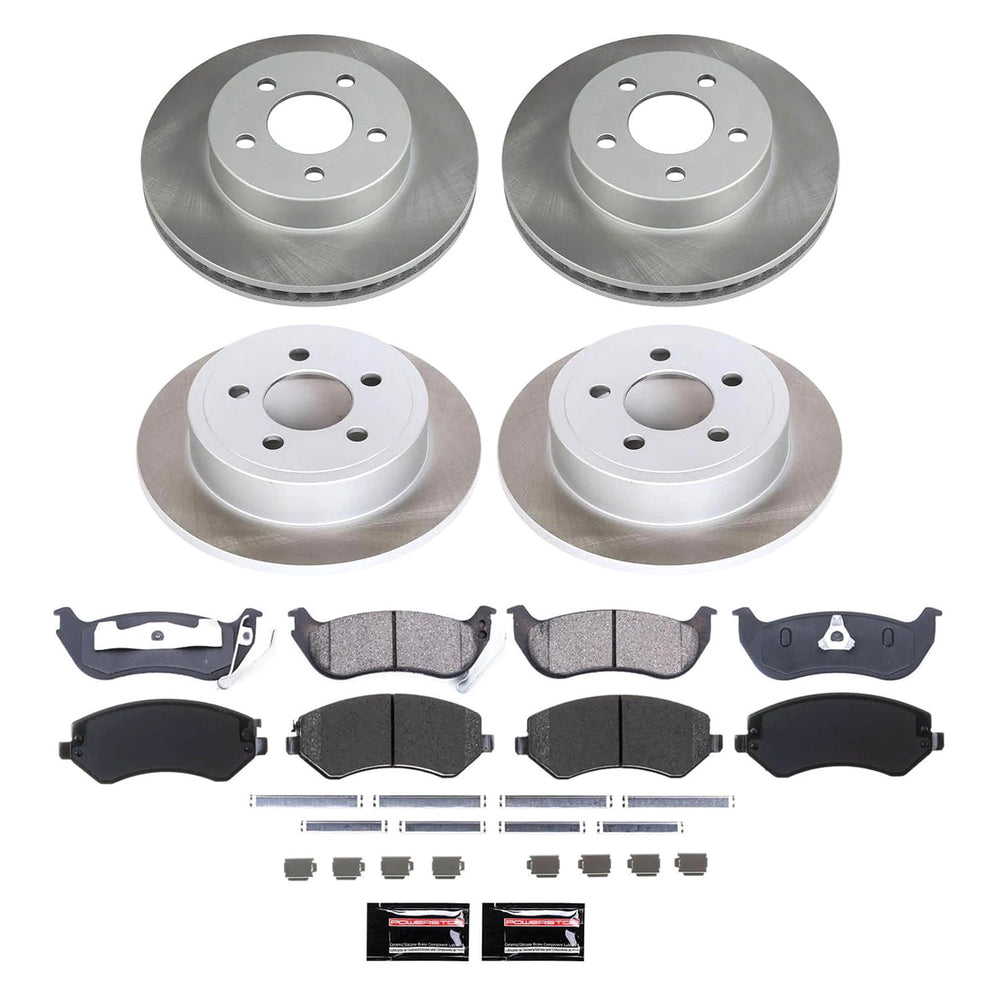 Power Stop 03-07 Jeep Liberty Front and Rear Semi-Coated Rotor Kit