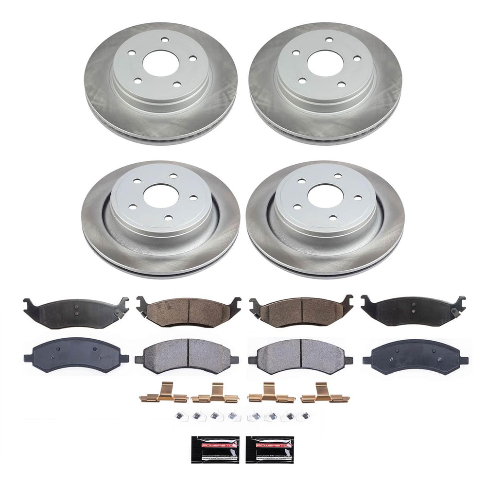 Power Stop 07-09 Chrysler Aspen Front and Rear Semi-Coated Rotor Kit