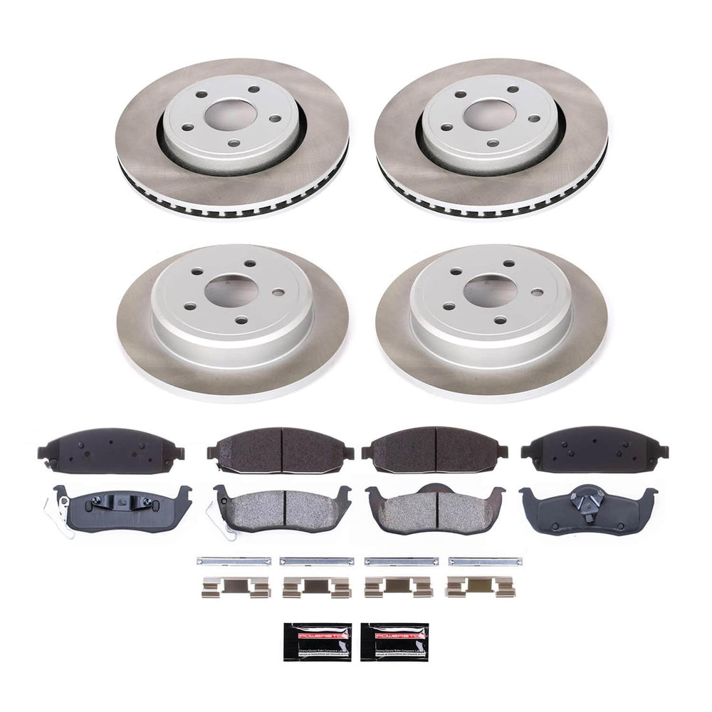 Power Stop 06-10 Jeep Commander Front and Rear Semi-Coated Rotor Kit