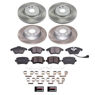 Power Stop 06-09 Audi A3 Front and Rear Semi-Coated Rotor Kit