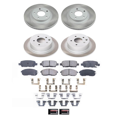 Power Stop 02-06 Nissan Altima Front and Rear Semi-Coated Rotor Kit