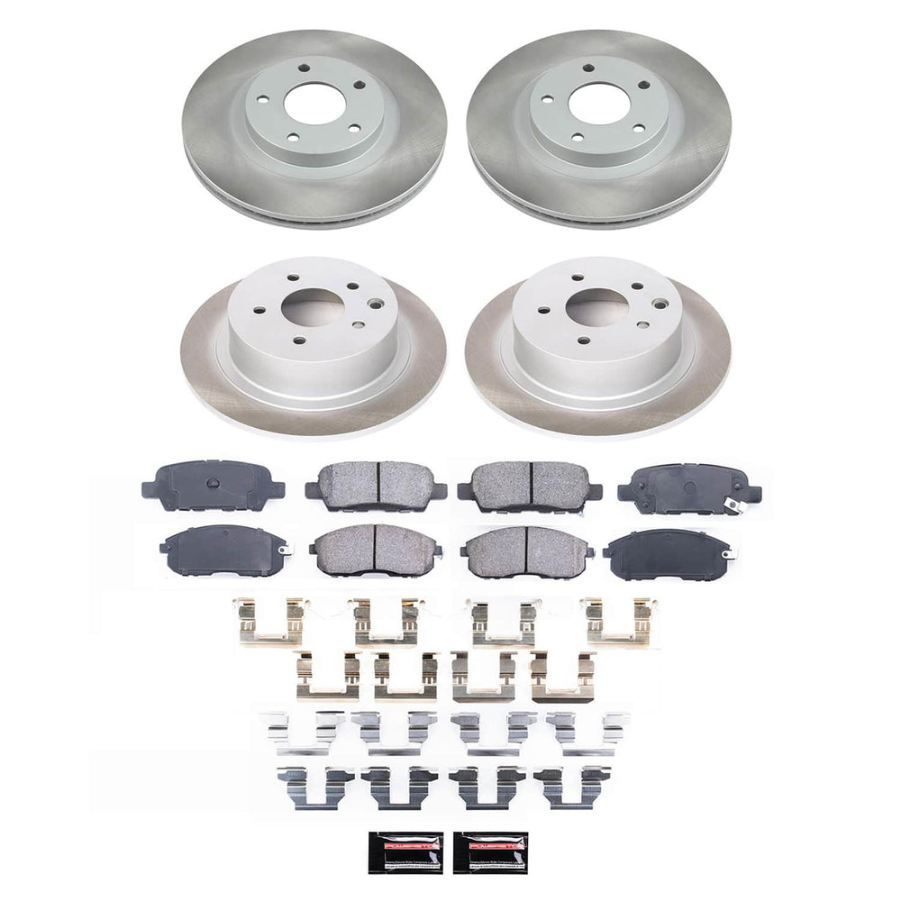 Power Stop 02-06 Nissan Altima Front and Rear Semi-Coated Rotor Kit