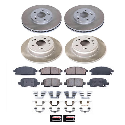 Power Stop 03-06 Acura MDX Front and Rear Semi-Coated Rotor Kit