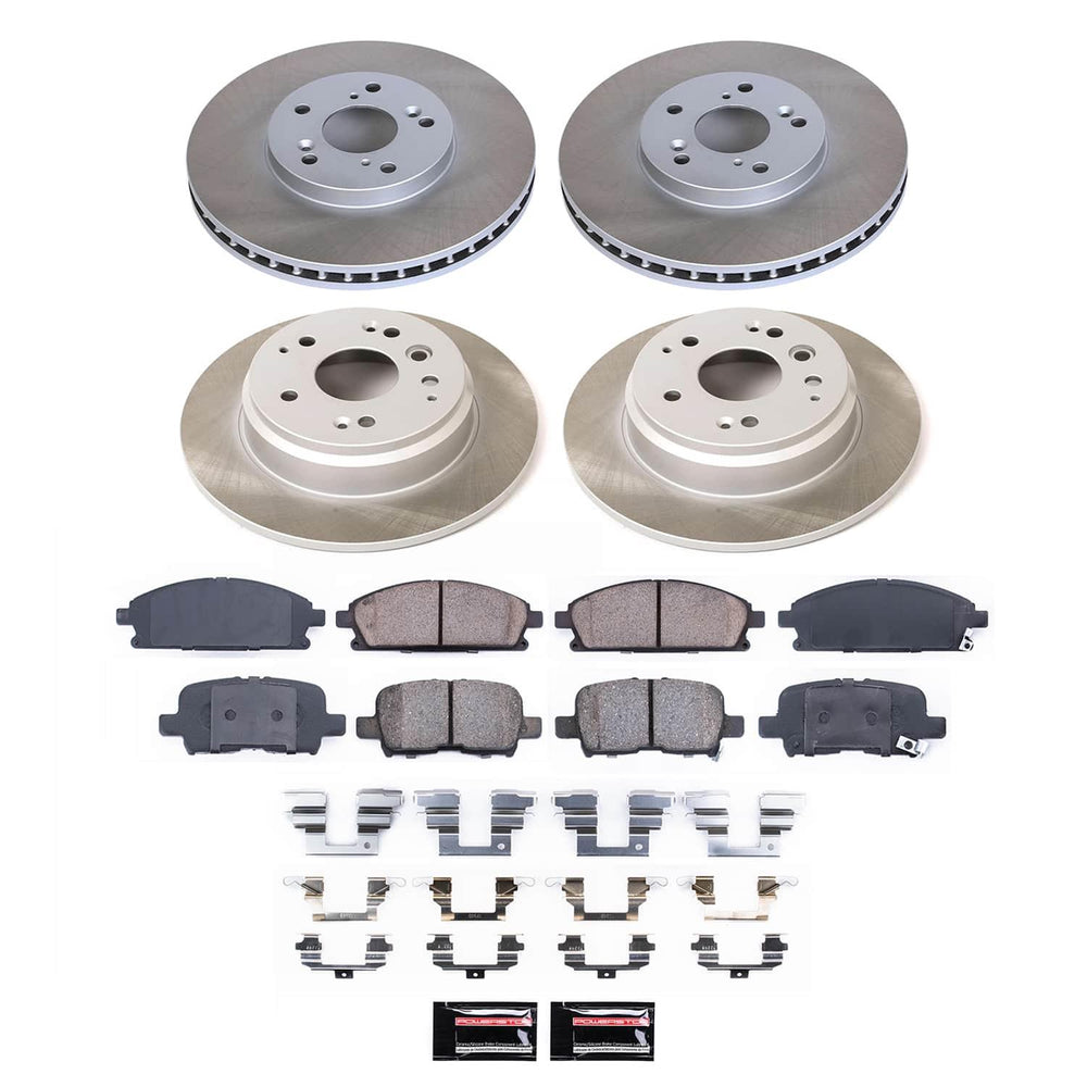 Power Stop 03-06 Acura MDX Front and Rear Semi-Coated Rotor Kit