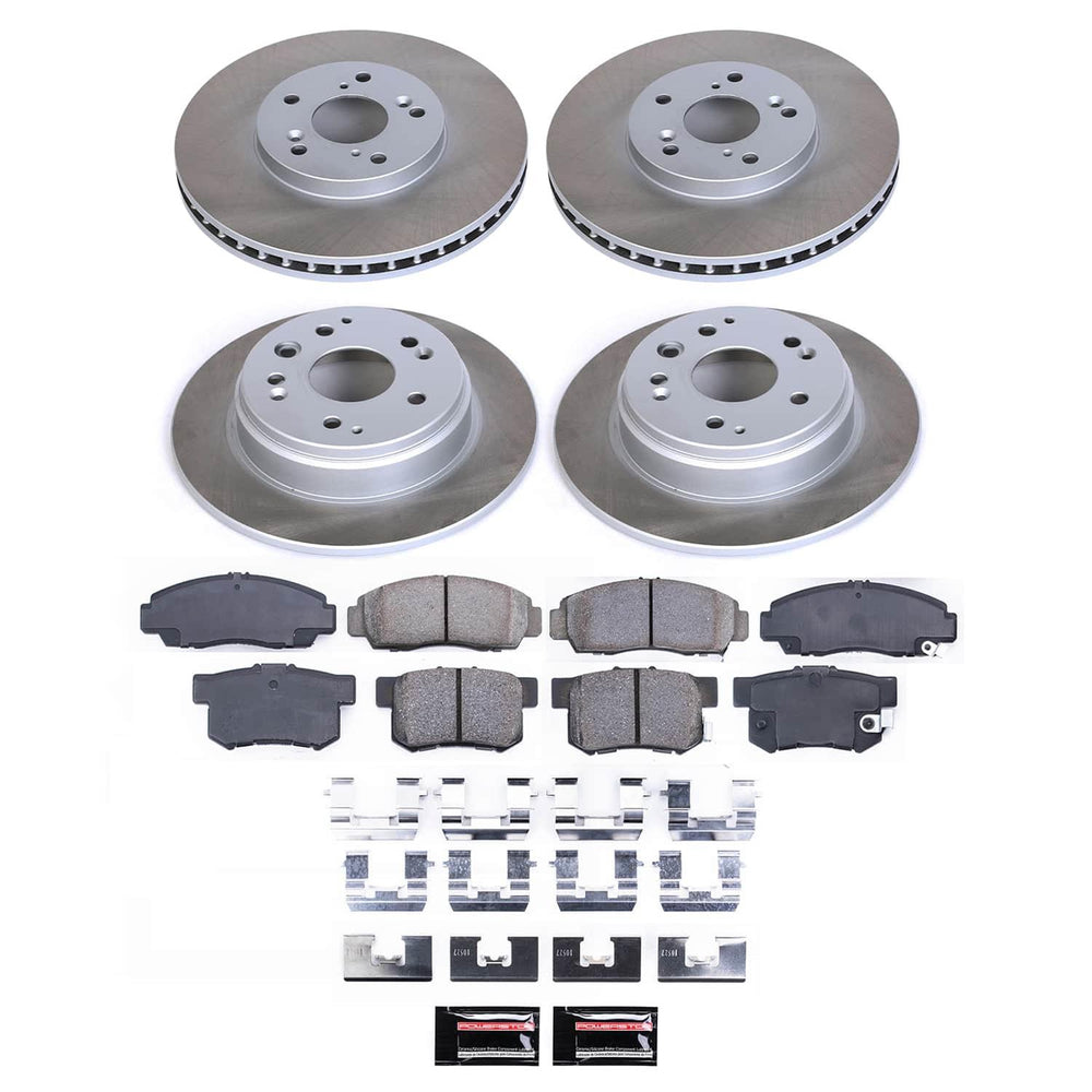 Power Stop 99-03 Acura TL Front and Rear Semi-Coated Rotor Kit