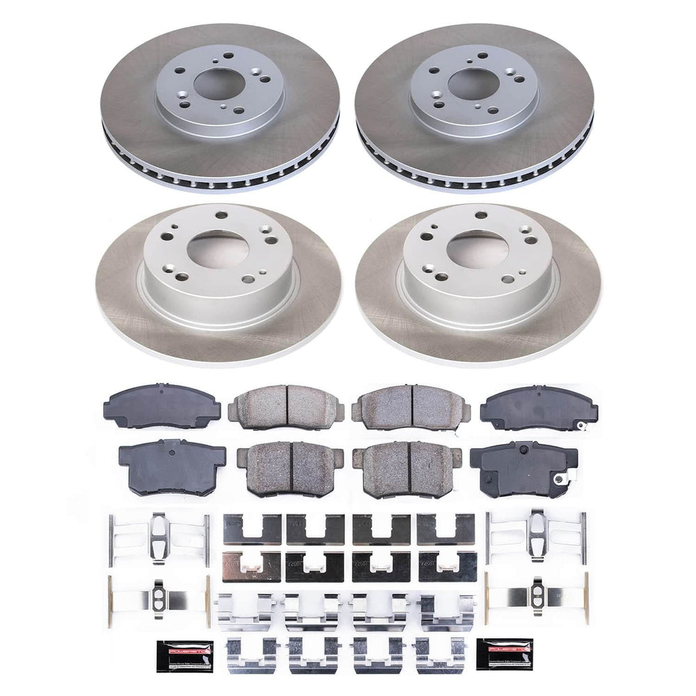 Power Stop 04-08 Acura TSX Front and Rear Semi-Coated Rotor Kit