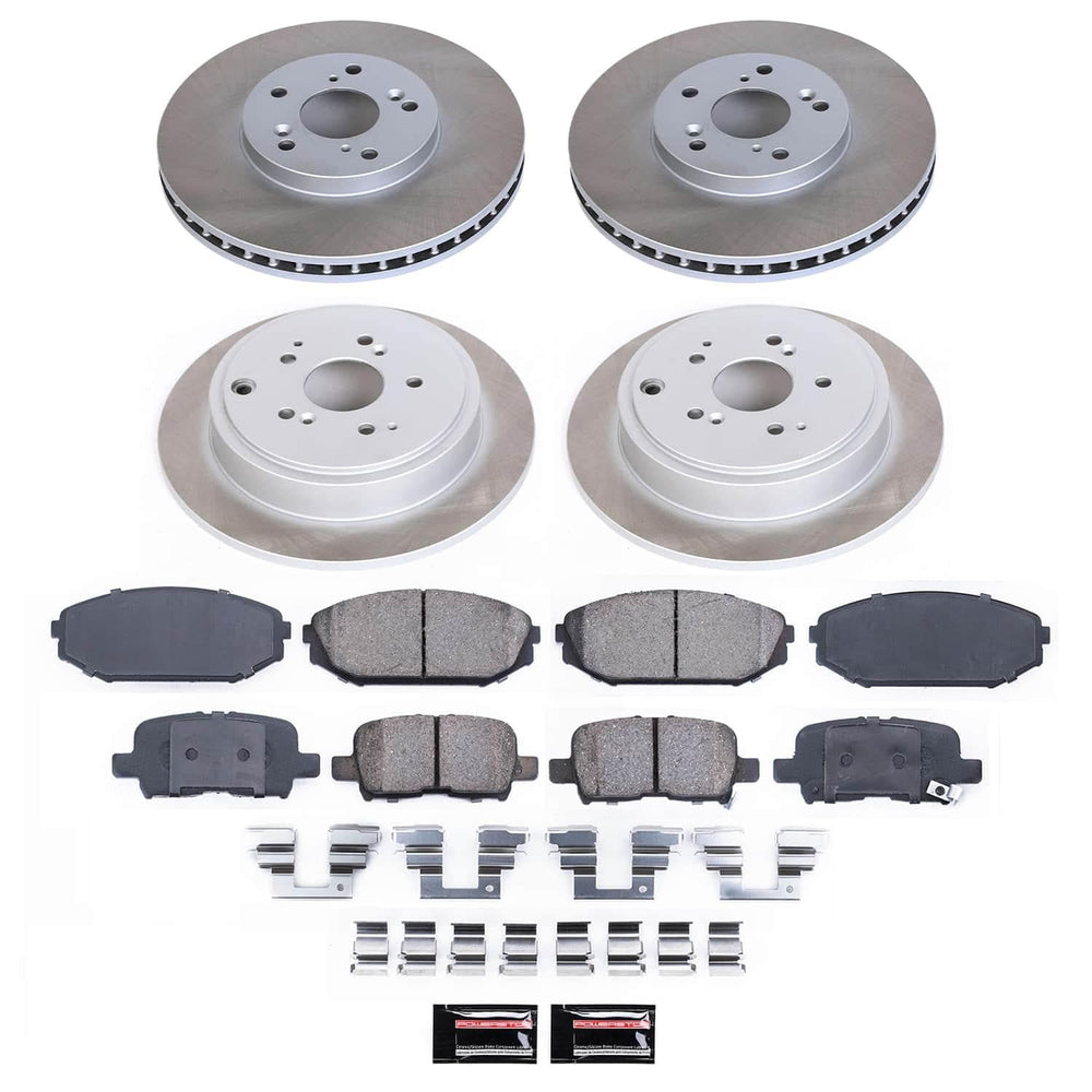 Power Stop 01-02 Acura MDX Front and Rear Semi-Coated Rotor Kit
