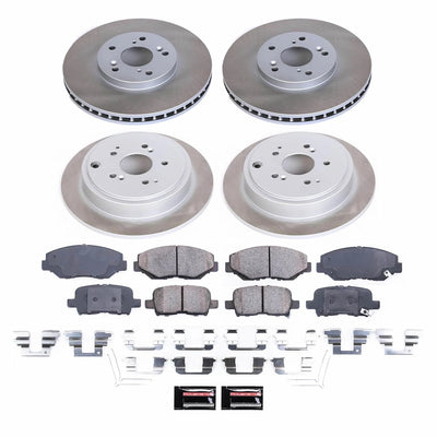 Power Stop 03-08 Honda Pilot Front and Rear Semi-Coated Rotor Kit