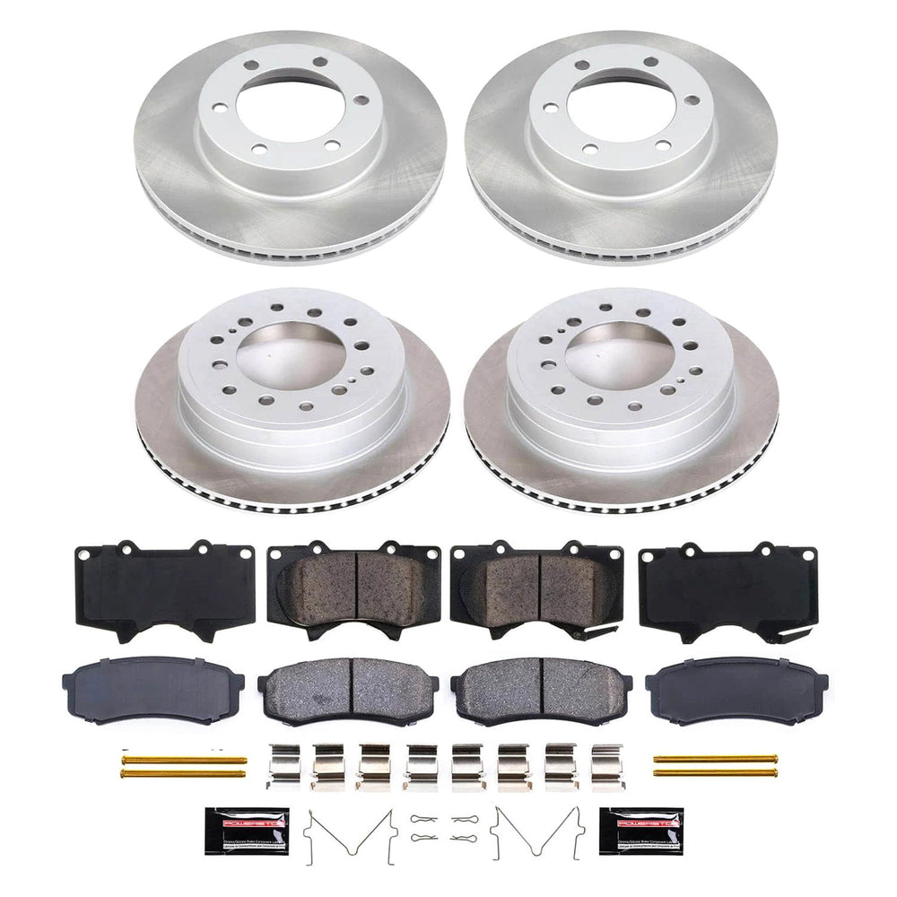 Power Stop 01-07 Toyota Sequoia Front and Rear Semi-Coated Rotor Kit