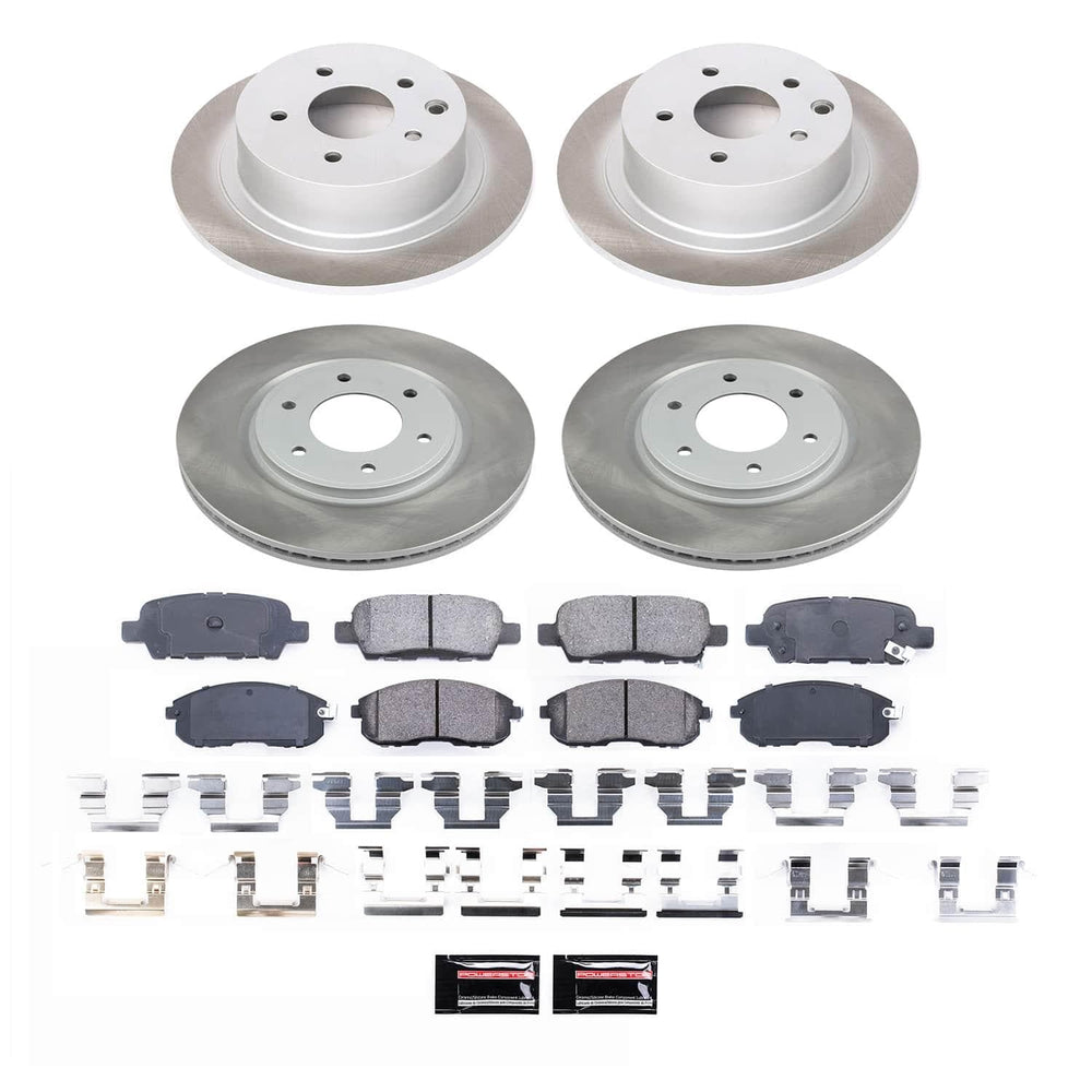 Power Stop 10-13 Nissan Altima Front and Rear Semi-Coated Rotor Kit