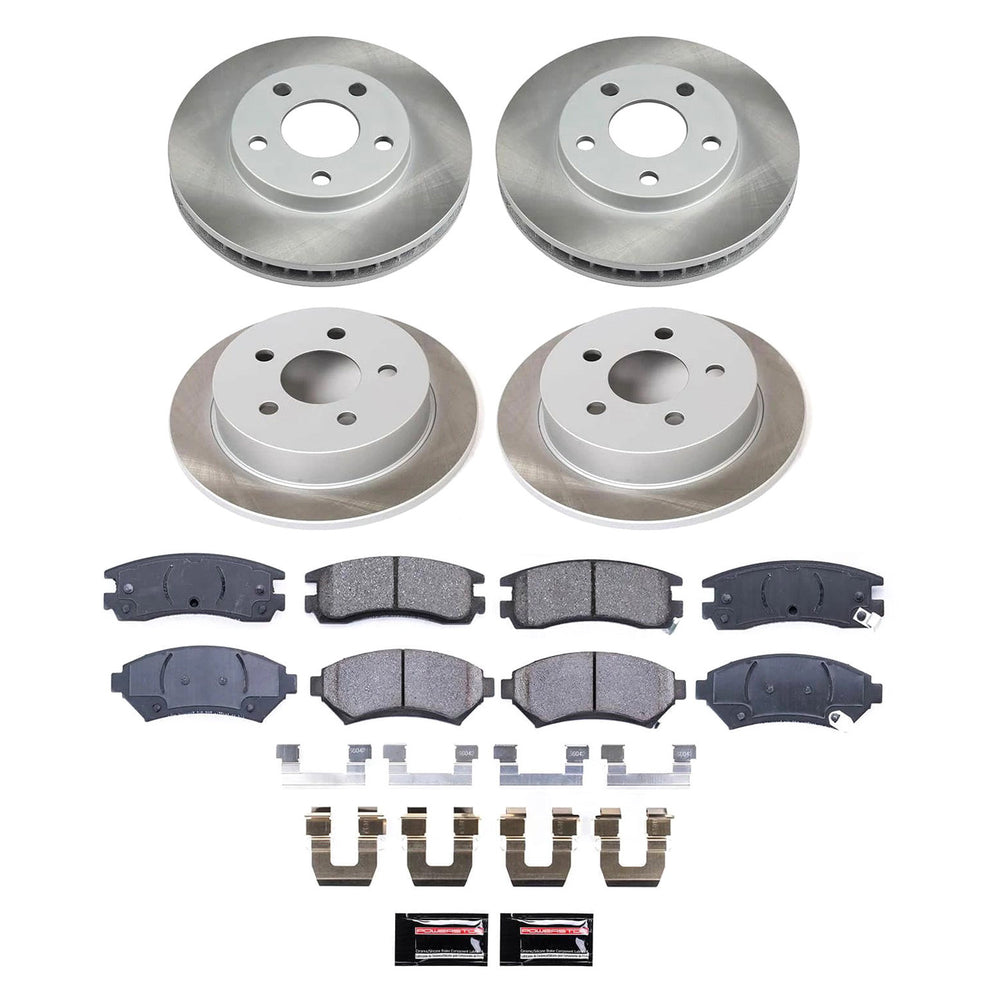 Power Stop 04-05 Buick Century Front and Rear Semi-Coated Rotor Kit