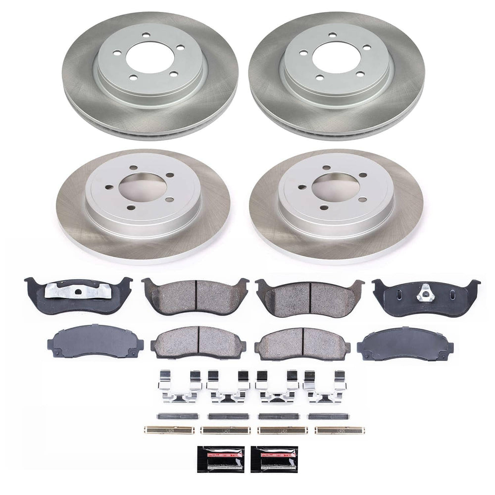 Power Stop 02-05 Ford Explorer Front and Rear Semi-Coated Rotor Kit