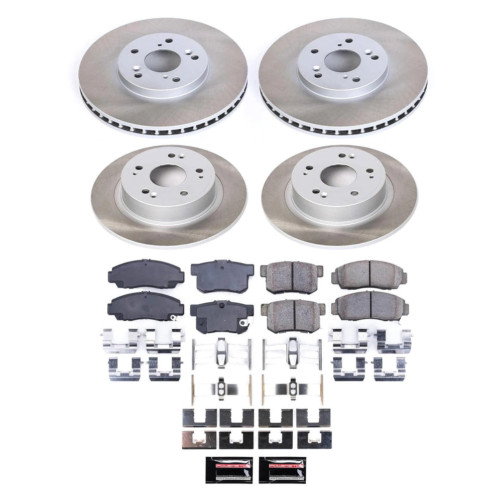 Power Stop 06-07 Honda Accord Front and Rear Semi-Coated Rotor Kit