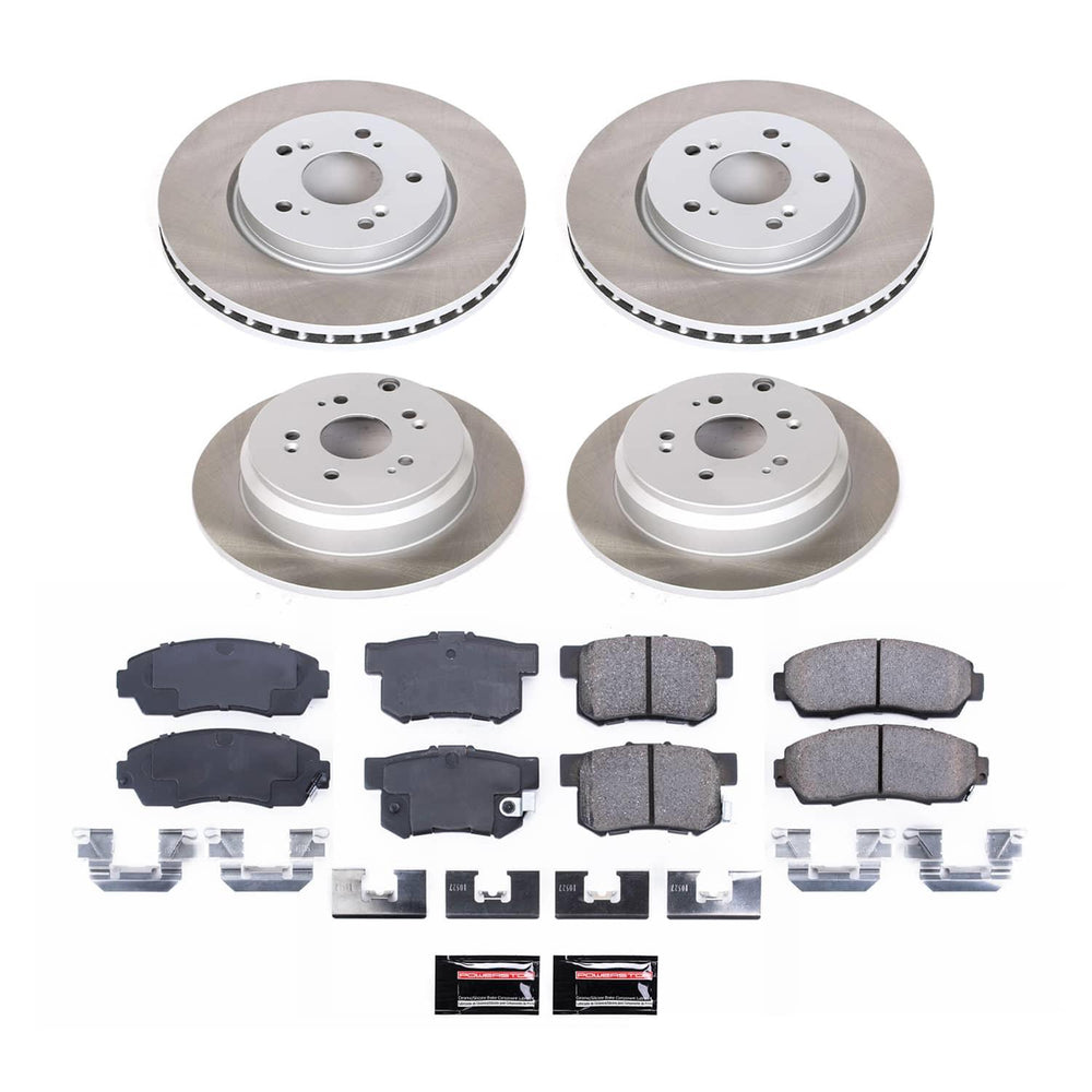 Power Stop 07-12 Acura RDX Front and Rear Semi-Coated Rotor Kit