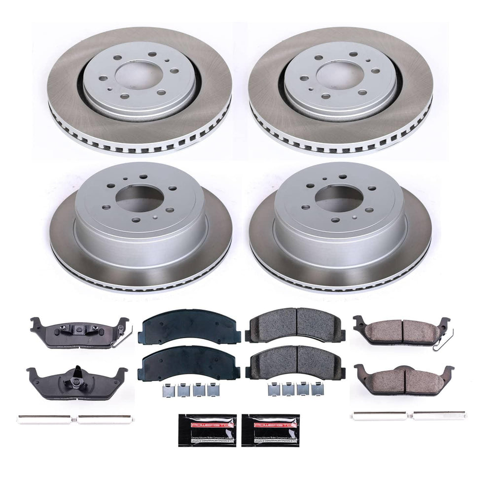 Power Stop 10-11 Ford F-150 Front and Rear Semi-Coated Rotor Kit