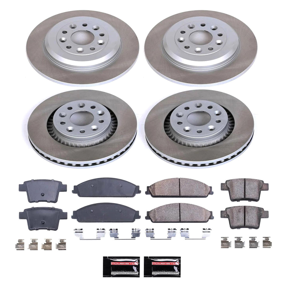 Power Stop 05-07 Ford Five Hundred Front and Rear Semi-Coated Rotor Kit